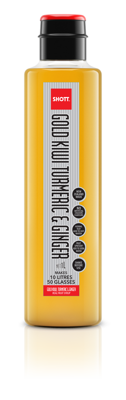 SHOTT Gold Kiwi Turmeric & Ginger Syrup 1Ltr