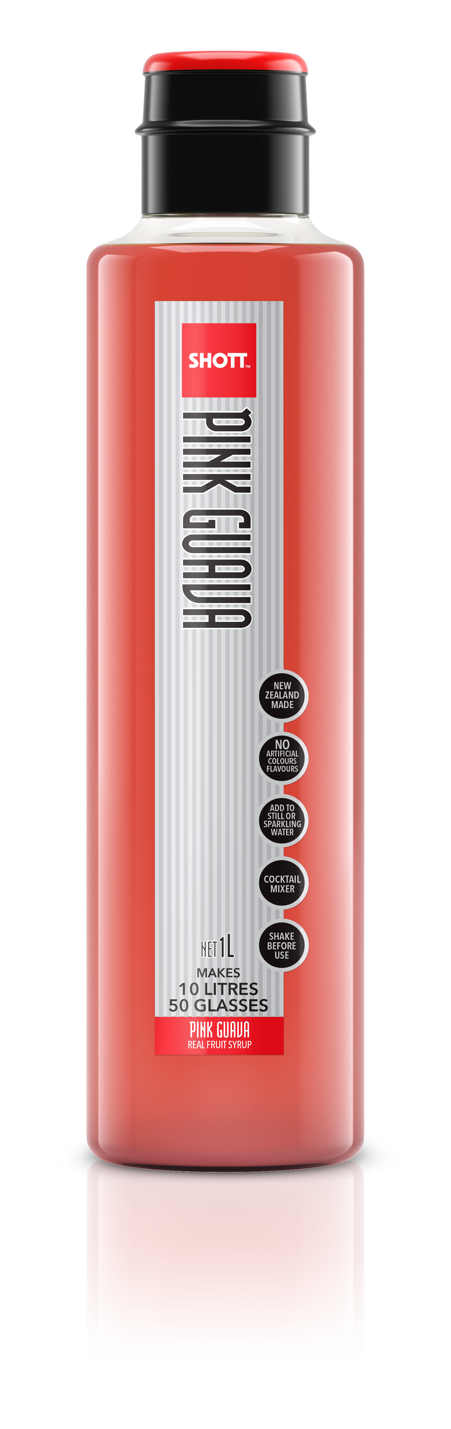 SHOTT Pink Guava Syrup 1Ltr