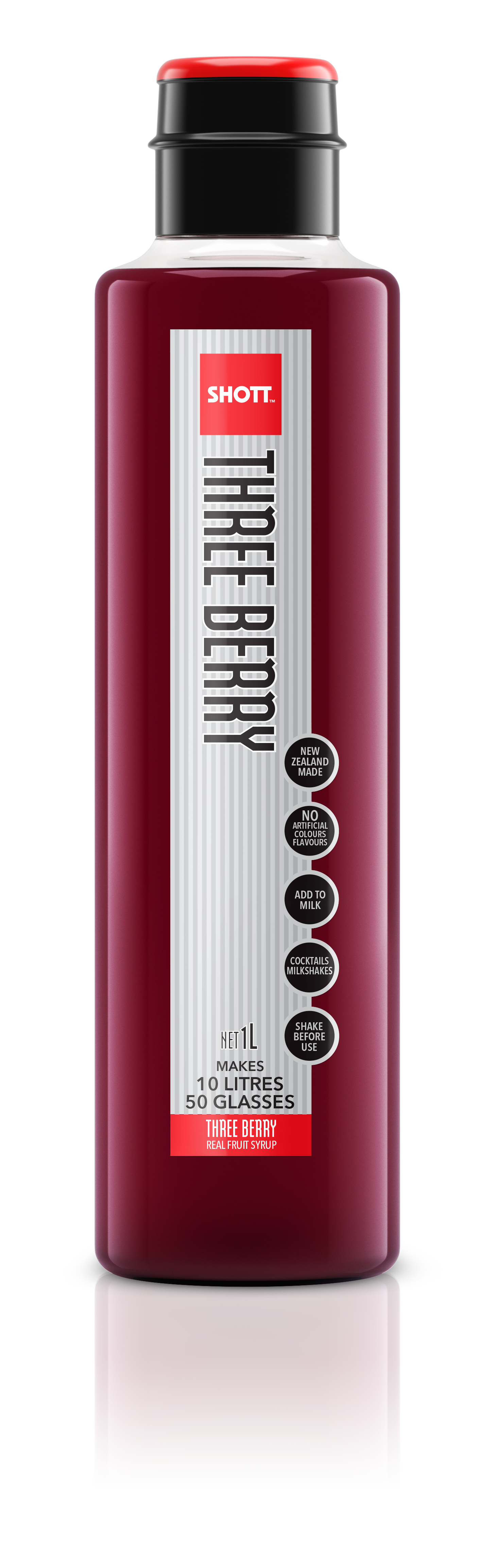 SHOTT Three Berry Syrup 1Ltr