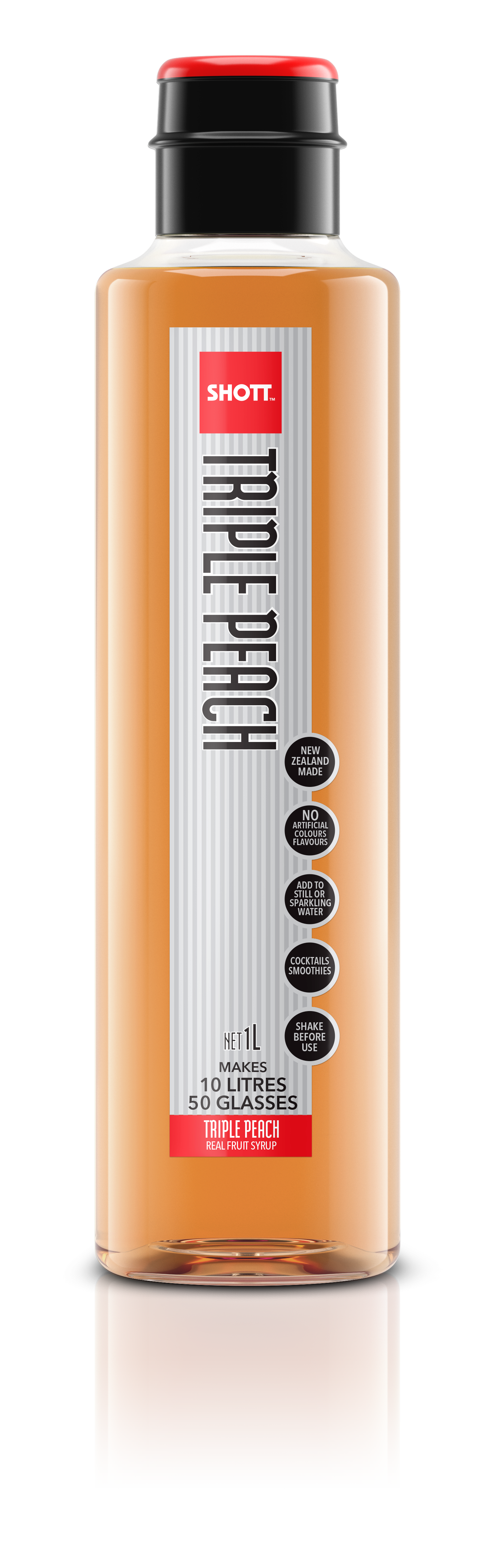 SHOTT Triple Peach Syrup 1Ltr