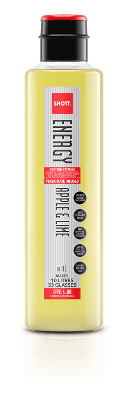 SHOTT Energy (Yerba Maté) APPLE & LIME Syrup 1Ltr