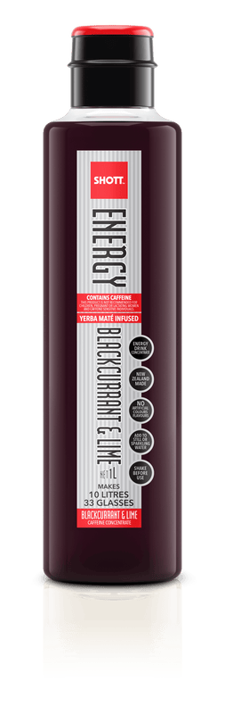 SHOTT Energy (Yerba Maté) BLACKCURRANT & LIME Syrup 1Ltr