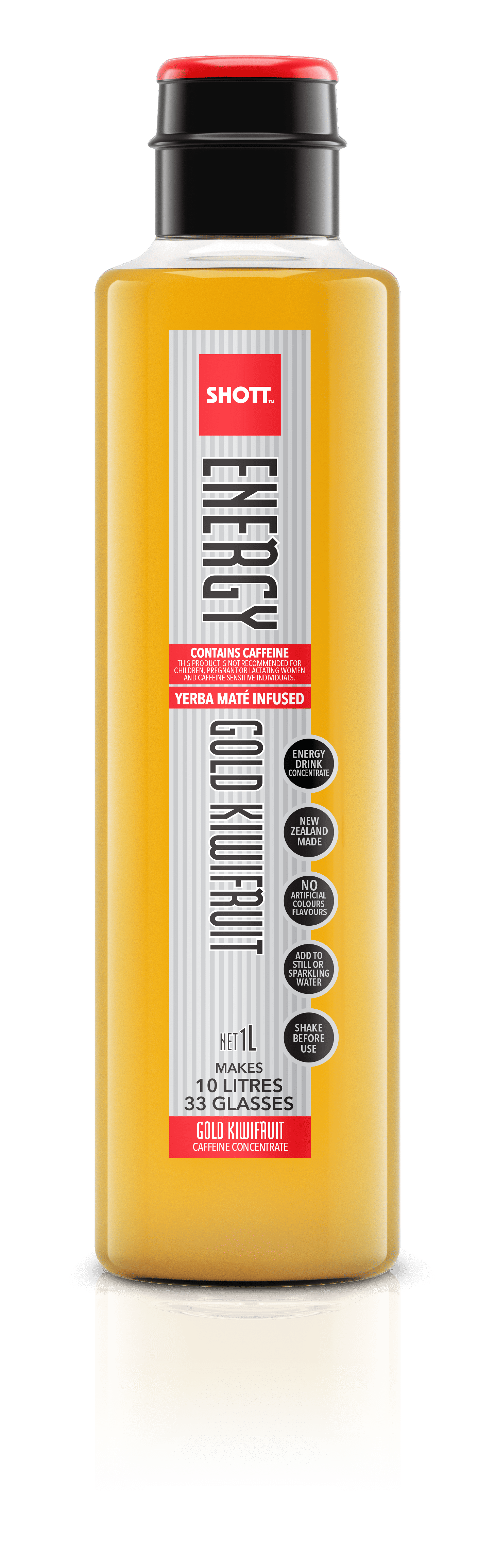SHOTT Energy (Yerba Maté) GOLD KIWIFRUIT Syrup 1Ltr
