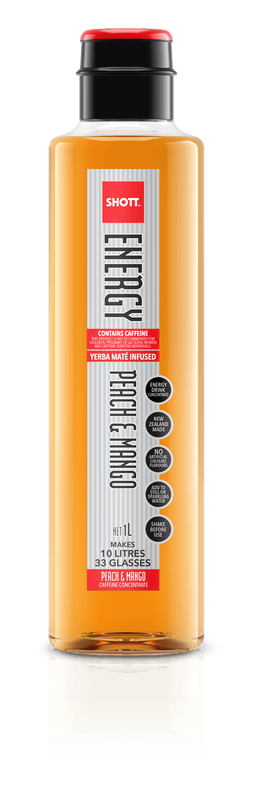 SHOTT Energy (Yerba Maté) PEACH & MANGO Syrup 1Ltr