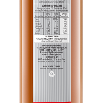 SHOTT Hazelnut Syrup 1Ltr